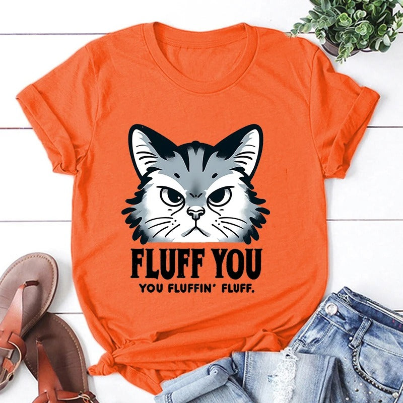 CAMISETA CON ESTAMPADO DE GATO