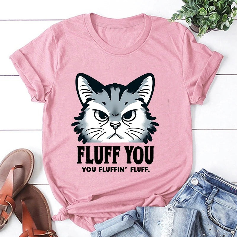 CAMISETA CON ESTAMPADO DE GATO