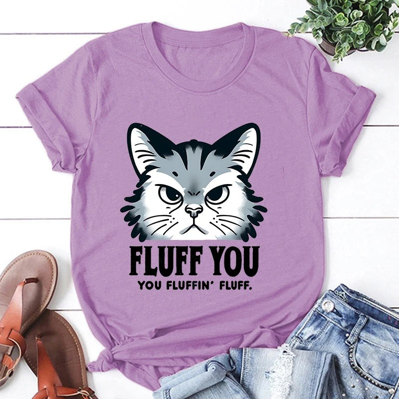 CAMISETA CON ESTAMPADO DE GATO