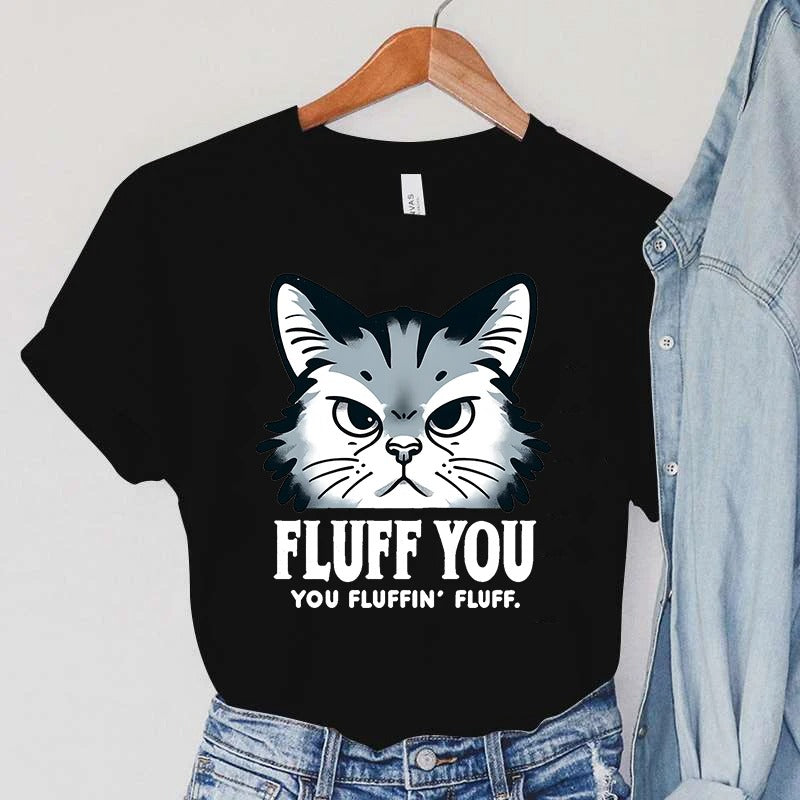 CAMISETA CON ESTAMPADO DE GATO