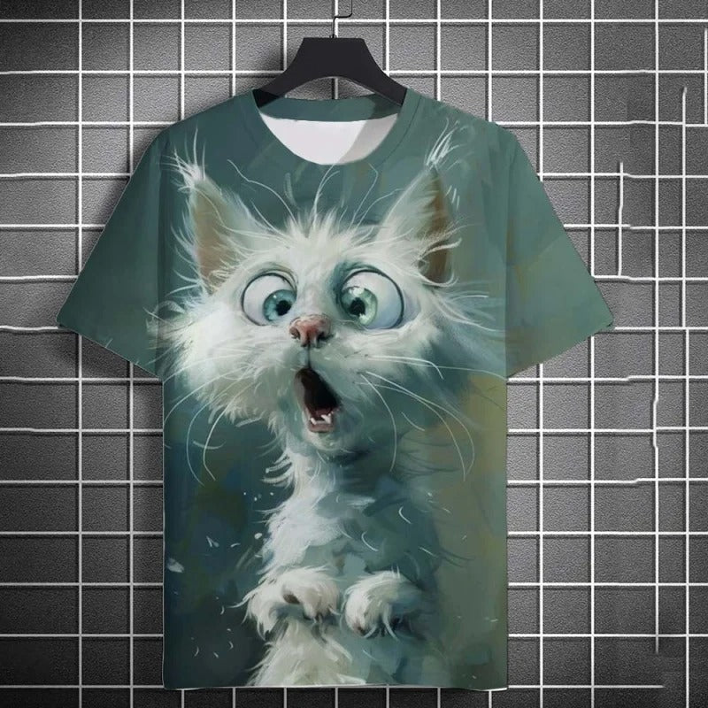 CAMISETA CON ESTAMPADO DE GATO