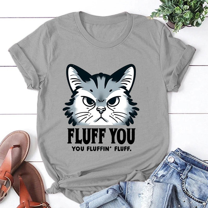 CAMISETA CON ESTAMPADO DE GATO