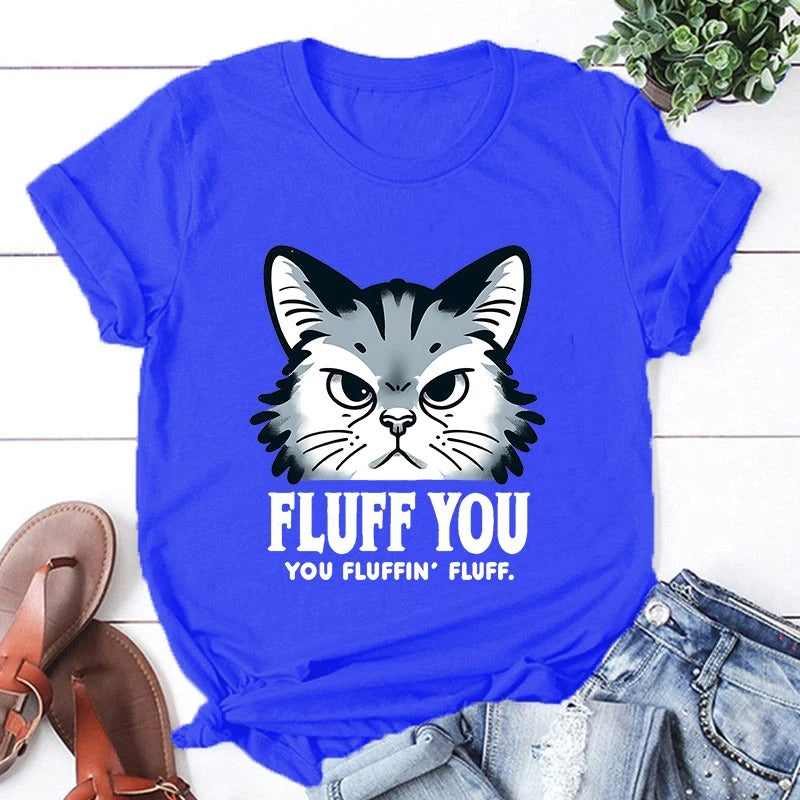 CAMISETA CON ESTAMPADO DE GATO